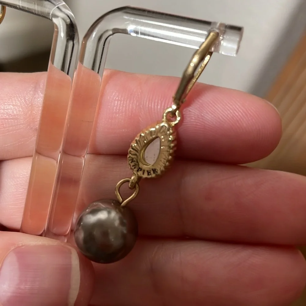 Napier Pearl Drop Earrings - Picture 6 of 6